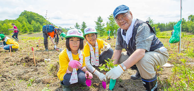 北海道 厚真町植樹