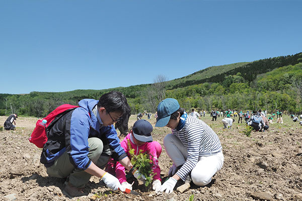 北海道 南富良野町植樹