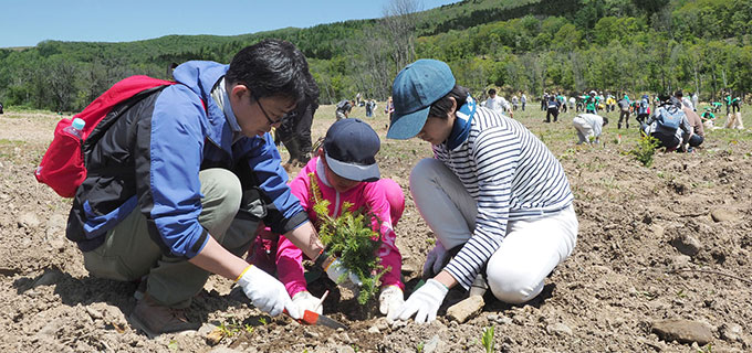 北海道 南富良野町植樹