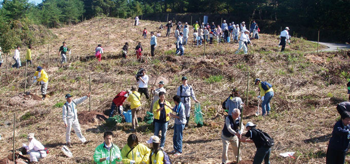 山形県 南陽市植樹