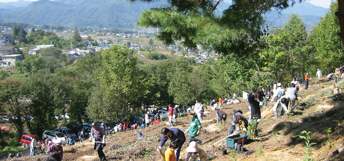 長野県 上田市・松本市植樹