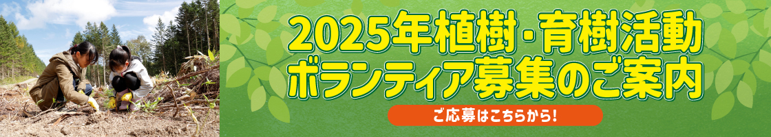 2025年植樹・育樹活動 ボランティア募集のご案内